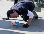 Performance Artist Mark McGowan noses his pig down the&nbsp;road